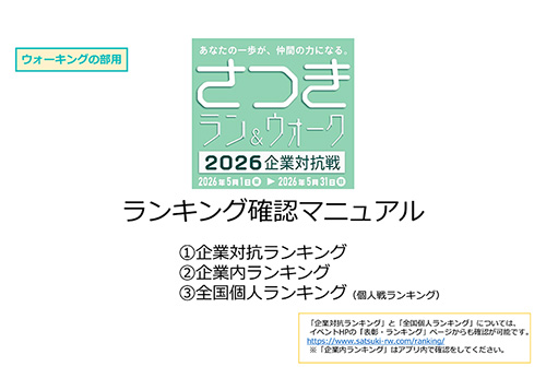 2026年度ランキング確認マニュアル　ウォーキングの部
