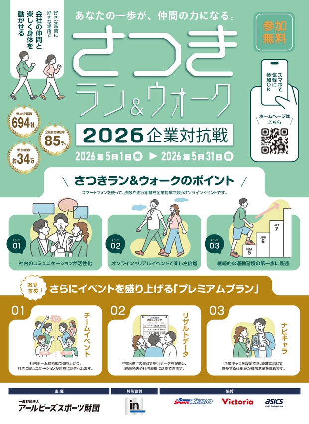 さつきラン＆ウォーク2026年度チラシ